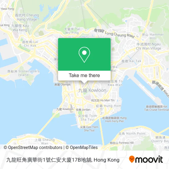 九龍旺角廣華街1號仁安大廈17B地舖 map