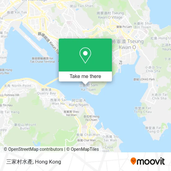 三家村水產地圖