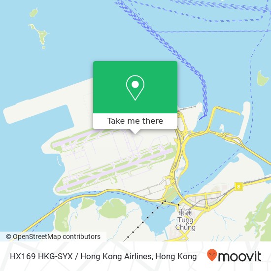 HX169 HKG-SYX / Hong Kong Airlines map