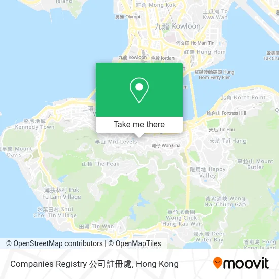 Companies Registry 公司註冊處 map