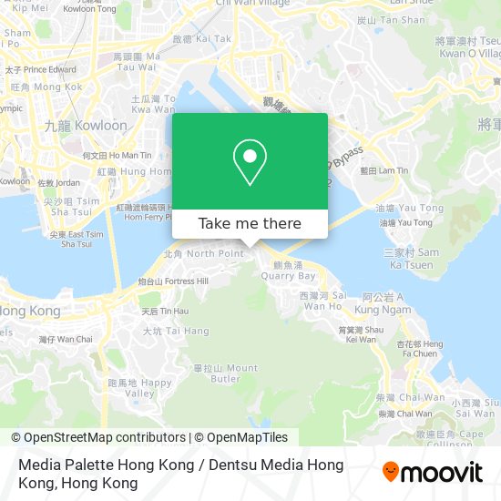 Media Palette Hong Kong / Dentsu Media Hong Kong map