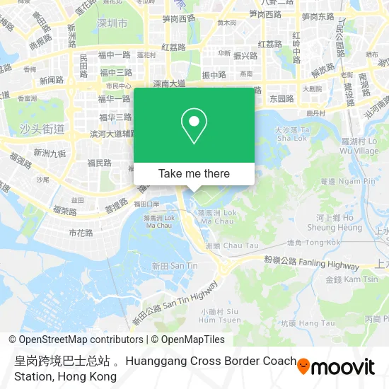 皇岗跨境巴士总站 。Huanggang Cross Border Coach Station map