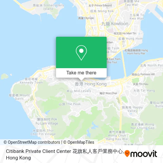 Citibank Private Client Center 花旗私人客戶業務中心地圖