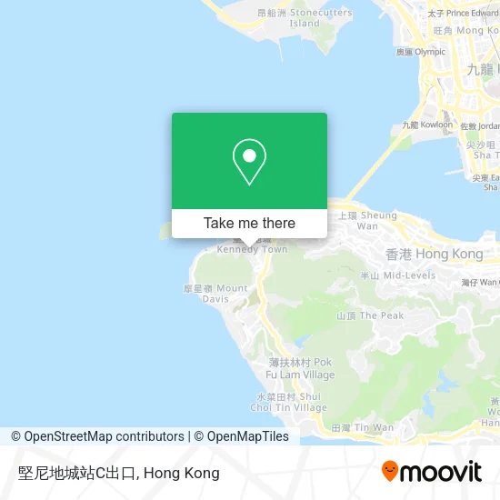 堅尼地城站C出口 map