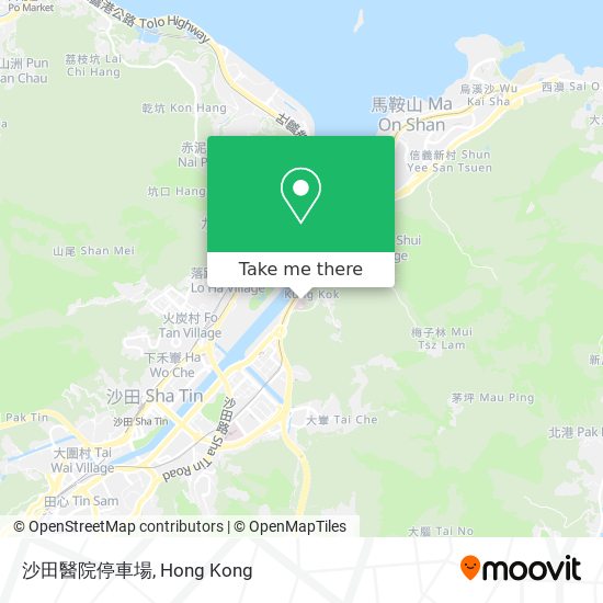 沙田醫院停車場地圖