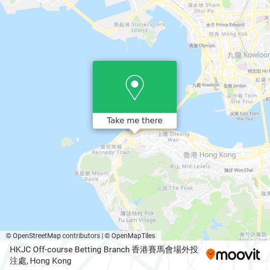HKJC Off-course Betting Branch 香港賽馬會場外投注處地圖