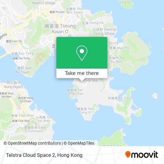 Telstra Cloud Space 2 map