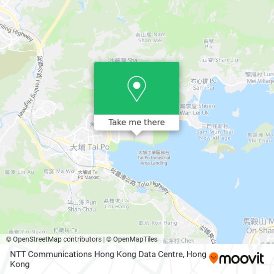 NTT Communications Hong Kong Data Centre map