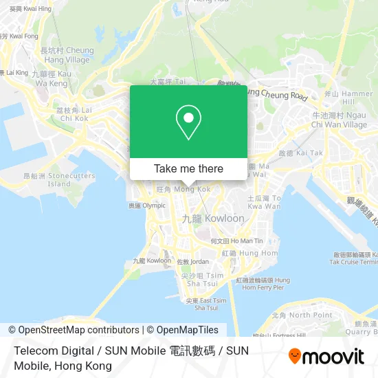 Telecom Digital / SUN Mobile 電訊數碼 / SUN Mobile地圖