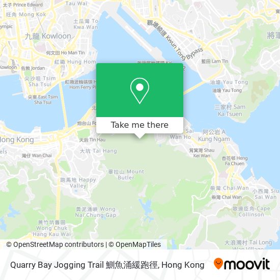Quarry Bay Jogging Trail 鰂魚涌緩跑徑 map