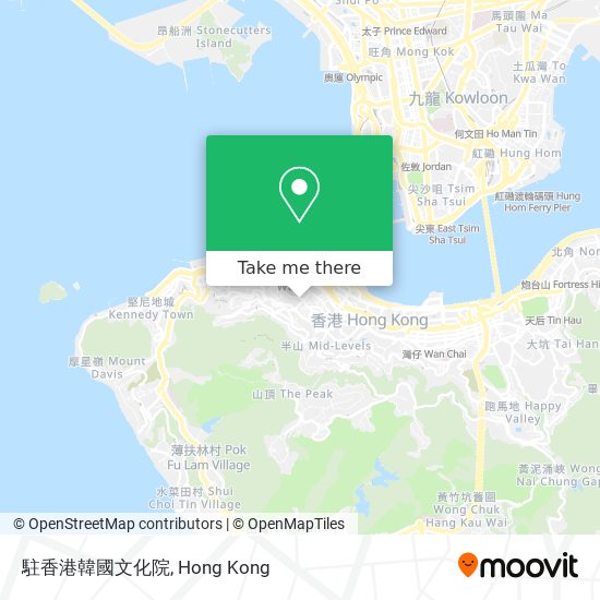 駐香港韓國文化院 map