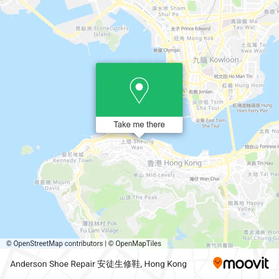 Anderson Shoe Repair 安徒生修鞋地圖