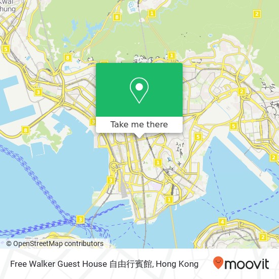 Free Walker Guest House 自由行賓館地圖