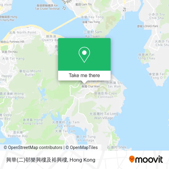 興華(二)邨樂興樓及裕興樓地圖