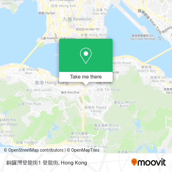 銅鑼灣登龍街1 登龍街地圖