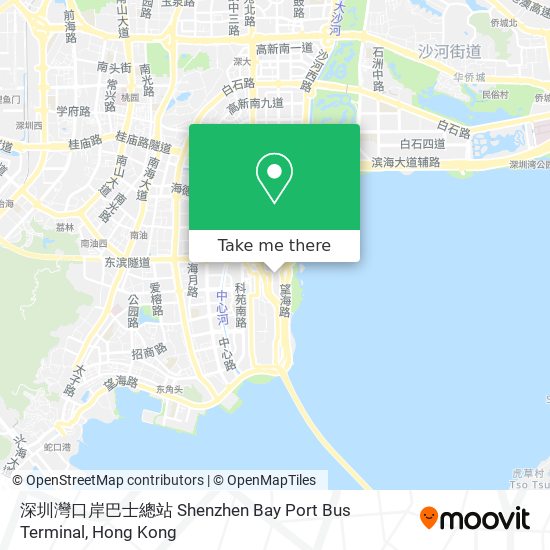 深圳灣口岸巴士總站 Shenzhen Bay Port Bus Terminal map