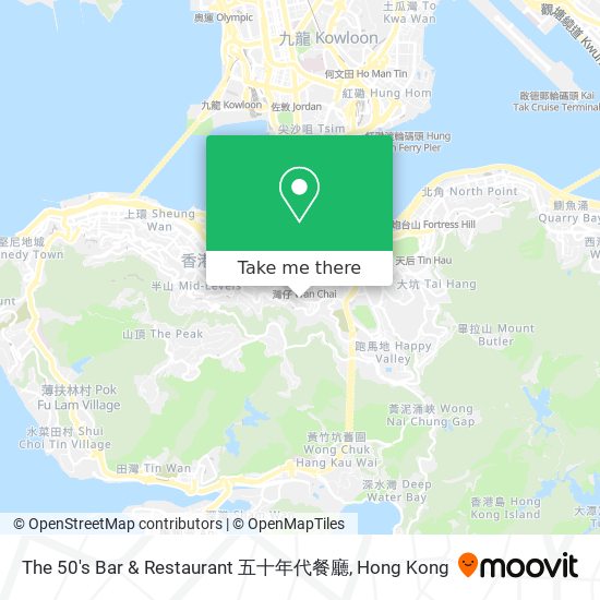 The 50's Bar & Restaurant 五十年代餐廳 map