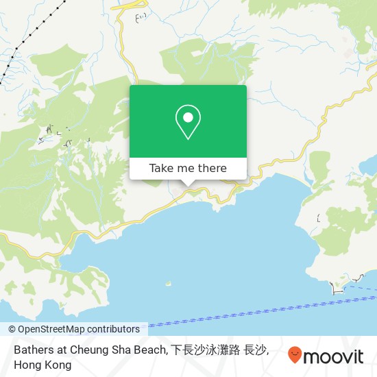 Bathers at Cheung Sha Beach, 下長沙泳灘路 長沙 map