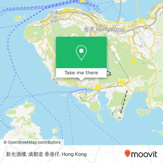 新光酒樓, 成都道 香港仔 map