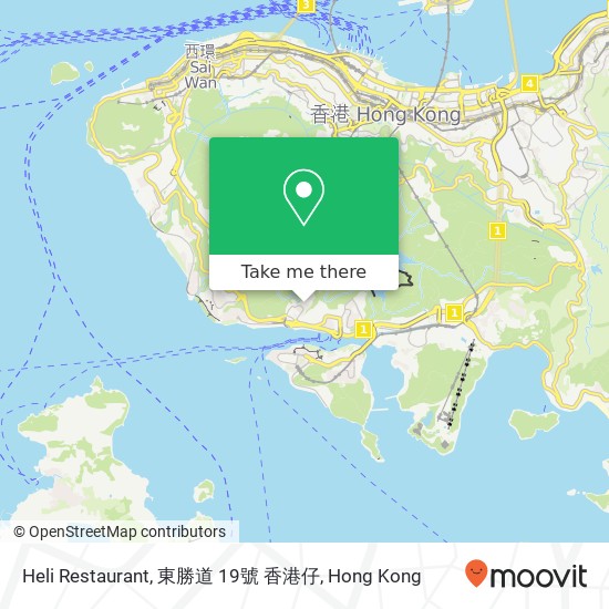 Heli Restaurant, 東勝道 19號 香港仔 map