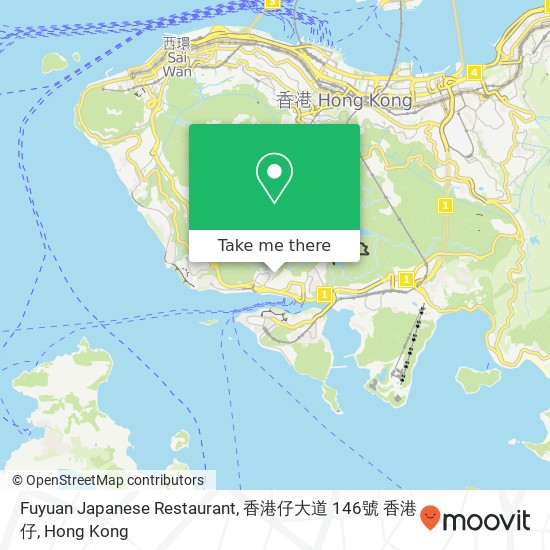 Fuyuan Japanese Restaurant, 香港仔大道 146號 香港仔 map