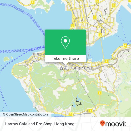 Harrow Cafe and Pro Shop, 紅棉路 23號 中環 map