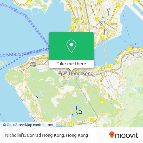 Nicholini's, Conrad Hong Kong, 太古廣場 88號 金鐘 map