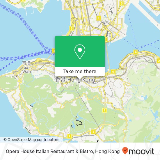 Opera House Italian Restaurant & Bistro, 皇后大道東 灣仔 map