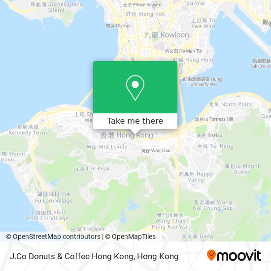 J.Co Donuts & Coffee Hong Kong map