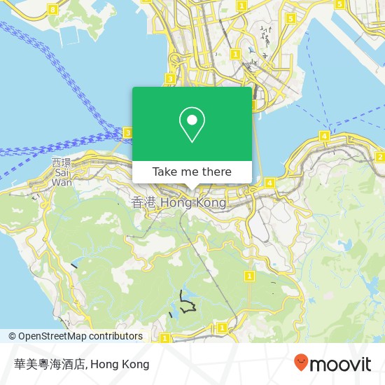 華美粵海酒店, 駱克道 灣仔 map