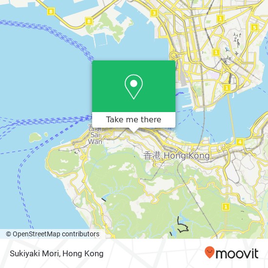 Sukiyaki Mori, 荷李活道 66號 中環 map