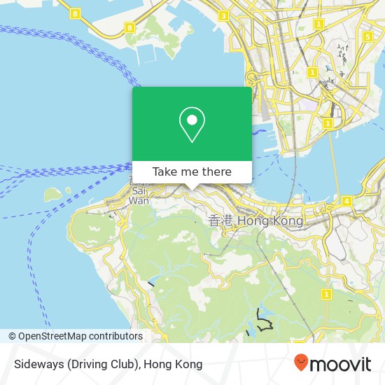 Sideways (Driving Club), 卑利街 中環 map