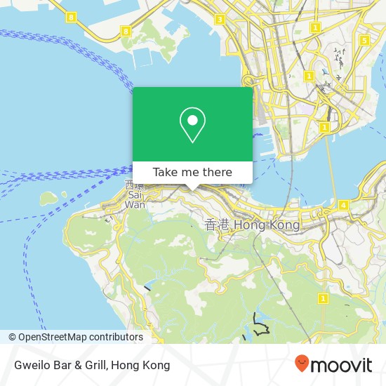 Gweilo Bar & Grill, 卑利街 26號 中環 map