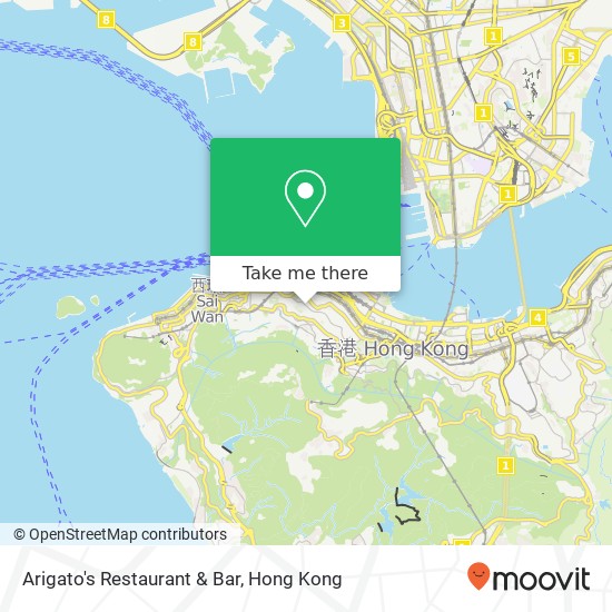 Arigato's Restaurant & Bar, 雲咸街 77 中環 map