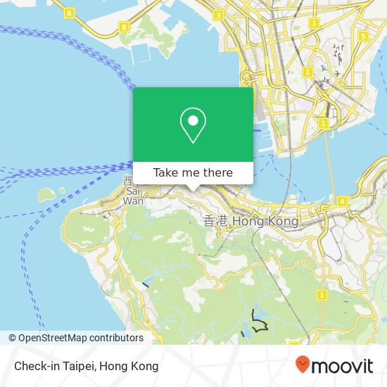 Check-in Taipei, 荷李活道 27號 中環地圖