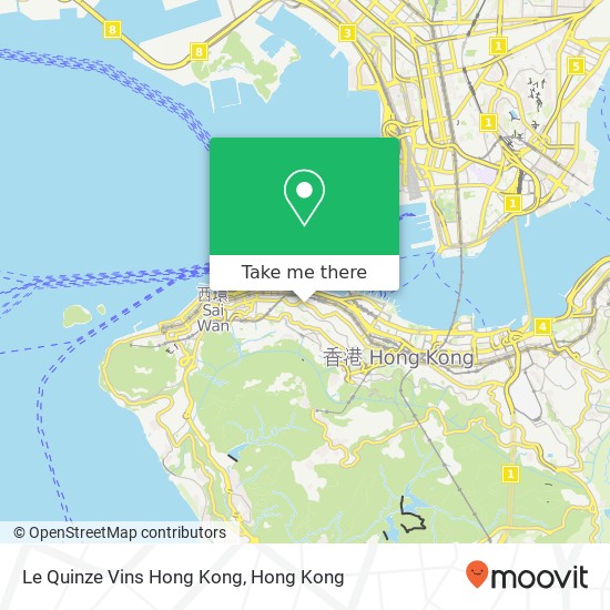 Le Quinze Vins Hong Kong map