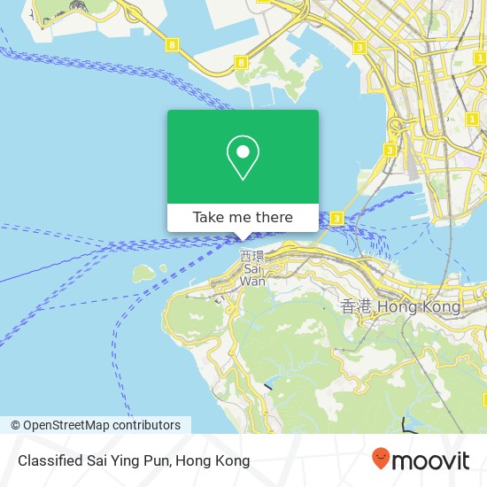 Classified Sai Ying Pun, 德輔道西 345號 西環地圖