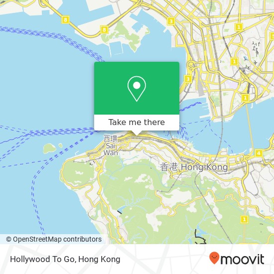 Hollywood To Go, 荷李活道 233號 上環地圖