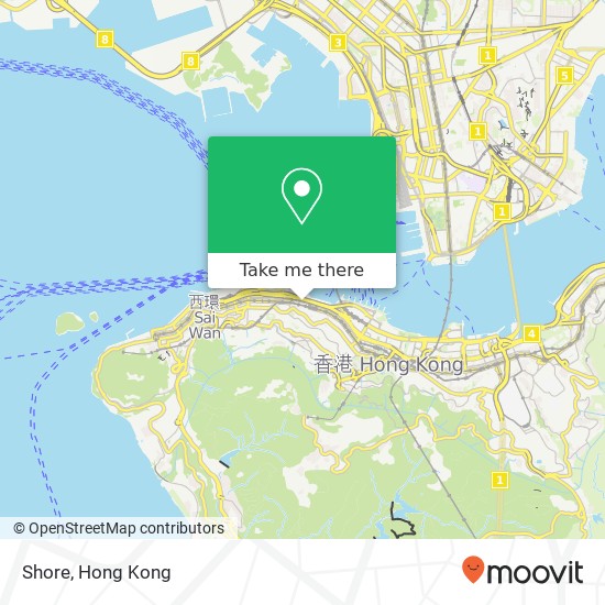 Shore, 機利文新街 中環 map