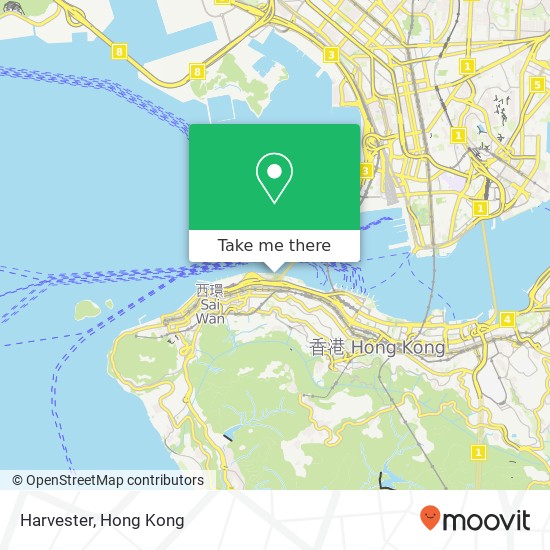 Harvester, 安泰街 上環 map