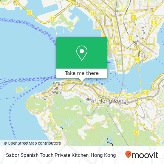 Sabor Spanish Touch Private Kitchen, 中環地圖