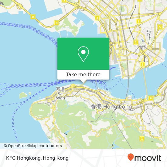 KFC Hongkong, 上環 map