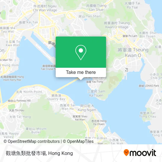 觀塘魚類批發市場地圖