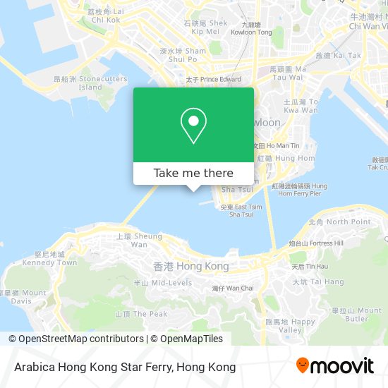 Arabica Hong Kong Star Ferry map