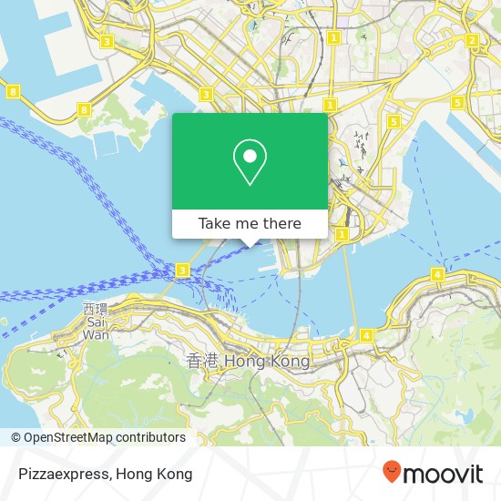 Pizzaexpress, 廣東道 尖沙咀 map