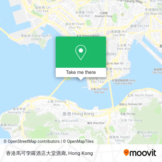 香港馬可孛羅酒店大堂酒廊地圖
