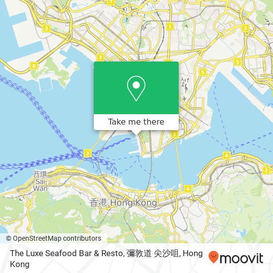 The Luxe Seafood Bar & Resto, 彌敦道 尖沙咀地圖