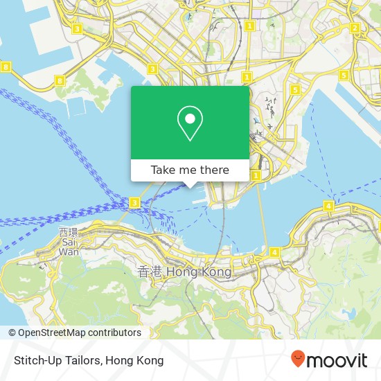 Stitch-Up Tailors, 梳士巴利道 3號 尖沙咀地圖