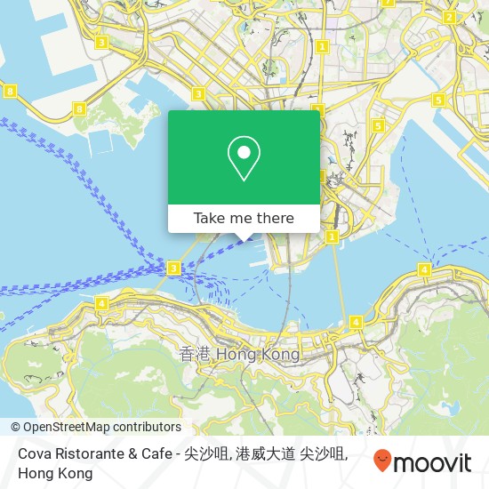 Cova Ristorante & Cafe - 尖沙咀, 港威大道 尖沙咀地圖