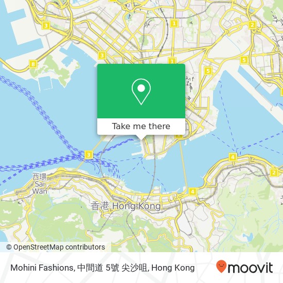 Mohini Fashions, 中間道 5號 尖沙咀 map